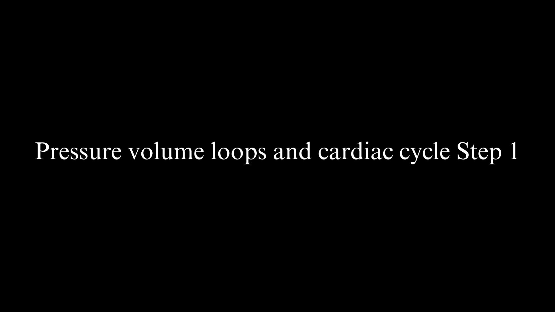 Pressure volume loops and cardiac cycle STEP 1