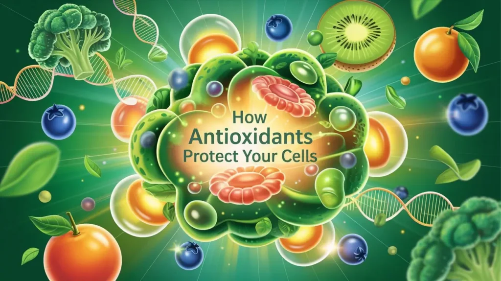 Learn how antioxidants protect your cells from oxidative stress, the best food sources, and why high-dose supplements can backfire.