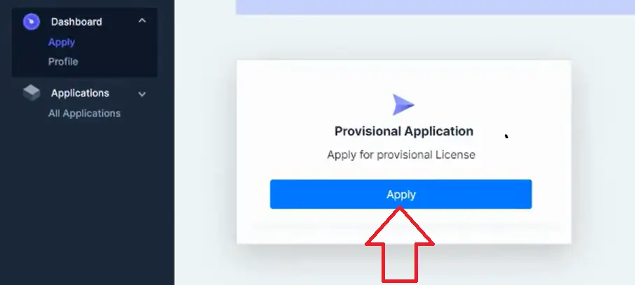 PMDC provisional license PRMP application apply button on PMDC portal dashboard Pakistan
